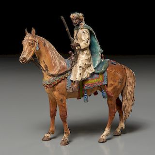 Franz Bergmann (attrib.), Bedouin on Horse