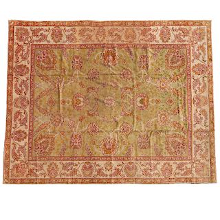 Antique room-size Oushak carpet