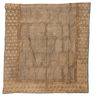 Persian silk brocade and metal thread panel