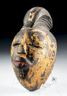 20th C. African Ogoni Painted Wood Mask