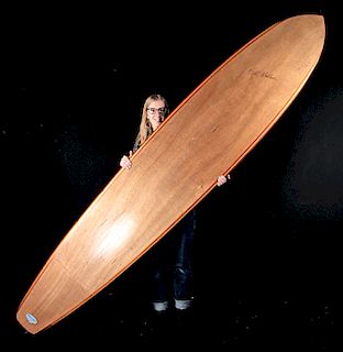 Mid-20th C. Australian Wood Surfboard by Bill Wallace