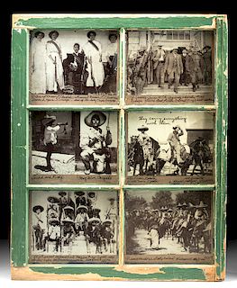 Framed Photos of Mexican Revolutionaries, ca. 1910