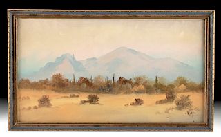 Signed Willard Page Painting of Southwest - 1930s