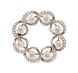 Tiffany & Co., Diamond Circle Brooch 