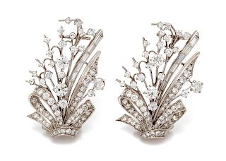 Tiffany & Co., Diamond Double Clip Brooch