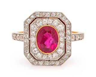 Antique, Ruby and Diamond Ring