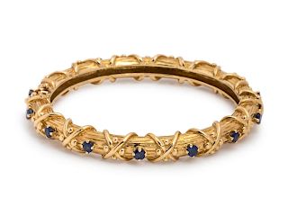 Tiffany & Co., Sapphire Bangle Bracelet