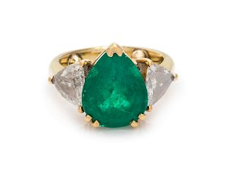 Emerald and Diamond Ring 