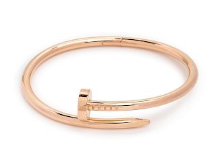 Cartier, Rose Gold 'Juste un Clou' Bangle Bracelet