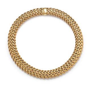Tiffany & Co., Yellow Gold 'Vannerie' Necklace