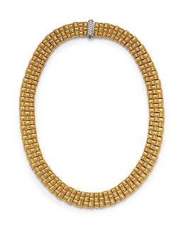 Roberto Coin, Yellow Gold and Diamond 'Appassionata' Necklace
