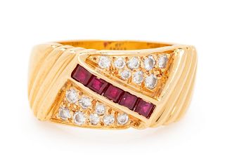 Tiffany & Co., Ruby and Diamond Ring