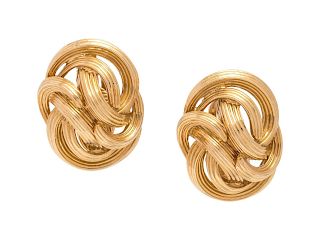Tiffany & Co., Gold Earclips