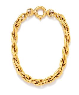 Gold Fancy Link Necklace