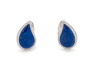 Lapis Lazuli and Diamond Cufflinks