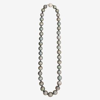 BLACK CULTURED PEARL NECKLACE