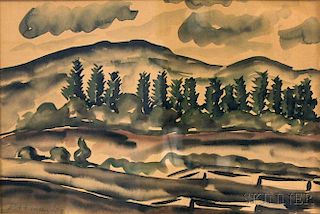 Hobson Lafayette Pittman (American, 1890/1899-1972)      Mountain Landscape.
