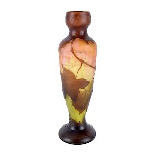 French Cameo Glass Vase