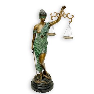 Gianni Mancini Lady Justice Bronze Sculpture