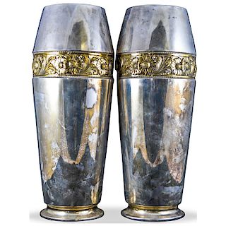 Pair of Art Deco WMF Deluxe Size Vases