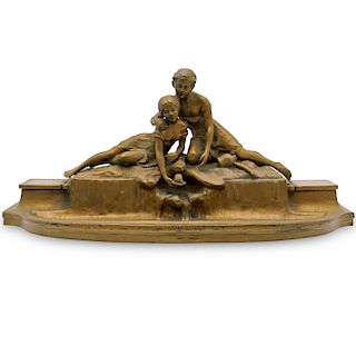 Andor Ruff (Hungary, 1885-1955) Bronze Inkwell