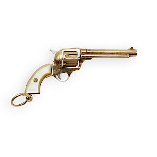 14k Gold Revolver Pendant