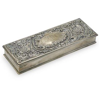 Repousse Sterling Stamp Box