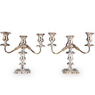 E.H. Parkin & Co Weighted Sterling Candelabras