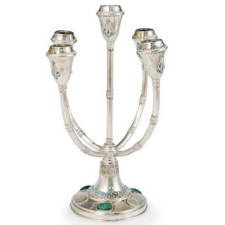 Judiaca Sterling and Turquoise Candle Holder