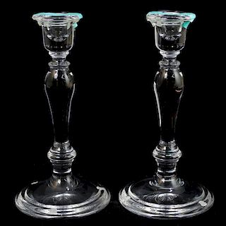 Tiffany and Co. Crystal Candlesticks