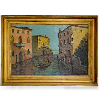 Signed Venetian Impasto Oil On Canvas