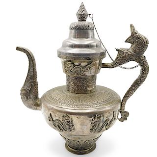 Large Chinese Silverplated Teapot