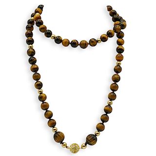 Chinese Tiger Eye Beaded necklace