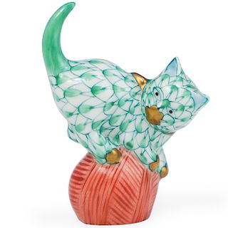 Herend "Cat & Ball" Porcelain