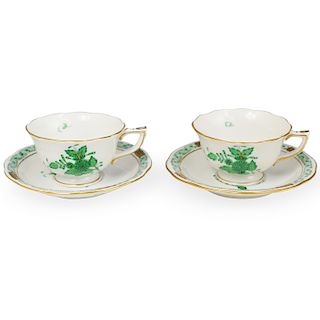 Pair of Herend Porcelain Demitasse Cups