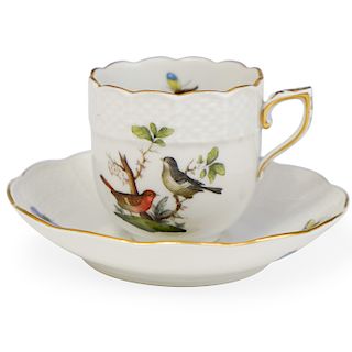 Herend Porcelain Rothschild Teacup and Saucer