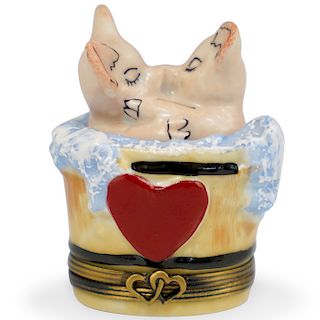 Limoges "Je Taime" Porcelain Tincket Box