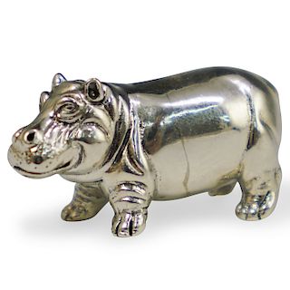 Sterling Silver Miniature Hippo
