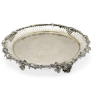 Large Continental Silverplated Tray
