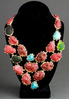 Christian Lacroix Runway Polished Stone Necklace