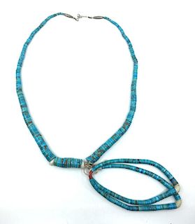 Old Pawn Heishi Turquoise Necklace