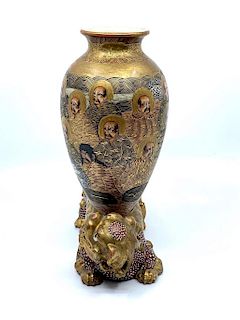 Figural Satsuma Vase, Late 19thc.