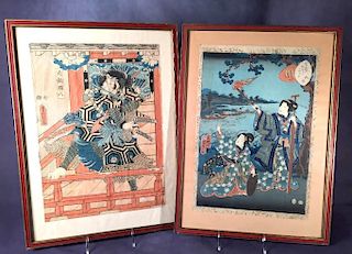 Two Japanese Color Woodblock Prints
