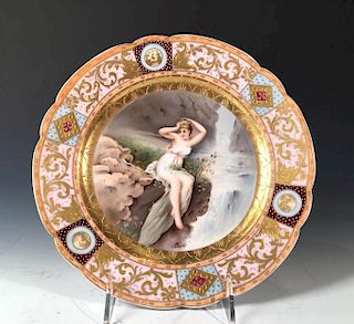 Royal Vienna Hand Painted Cabinet Plate, Late 19thc.