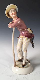 Hutschenreuther Porcelain Figure of a Traveler