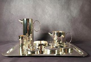 Lino Sabattini for Christofle Silver Plated Tea Service