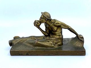 A Bronze Figure of an Ironworker