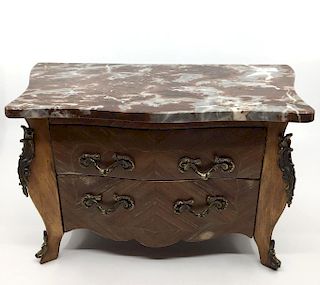Louis XVth Style Miniature Marble Top Commode