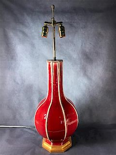 Chinese Oxblood Glaze Table Lamp