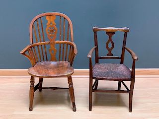 Two Antique Child's Chairs, 19thc.